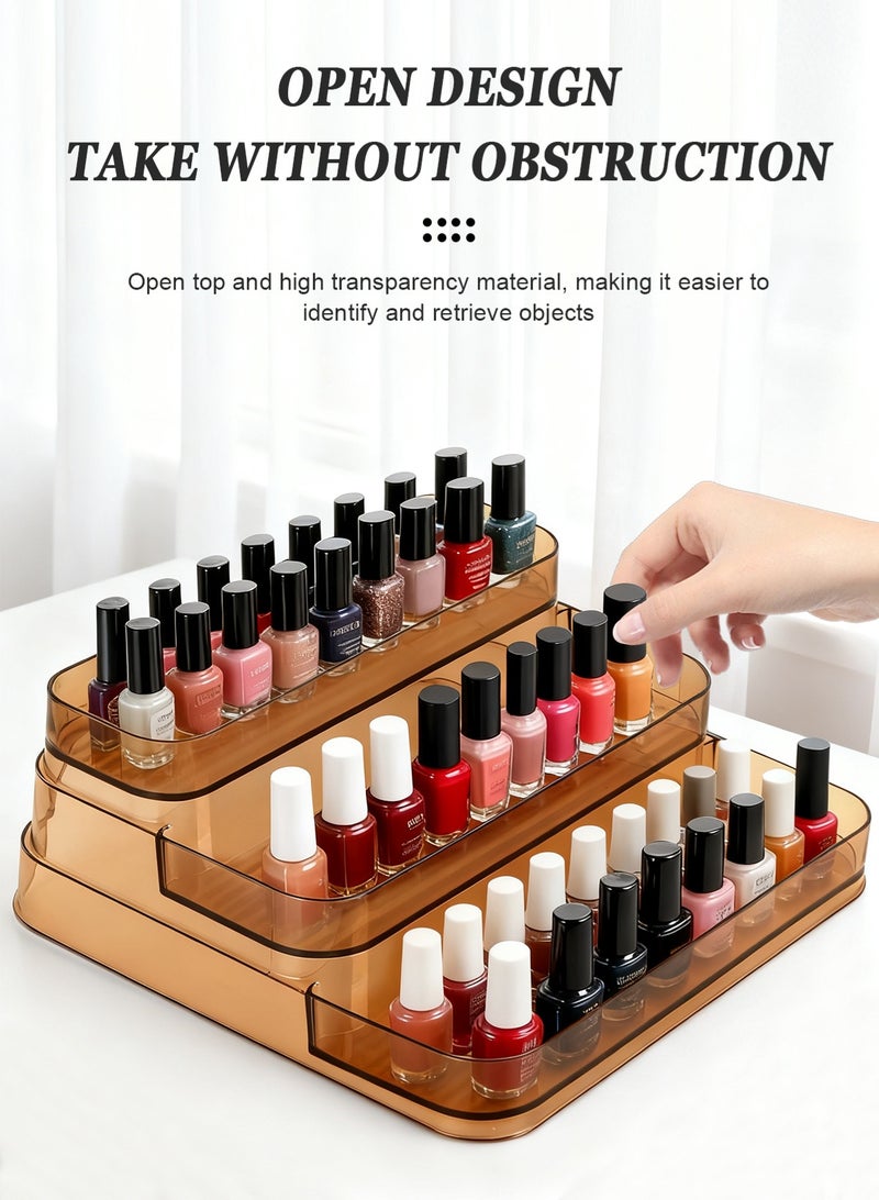 URbazaar Clear Acrylic Showcase Display Risers, Perfume Cosmetics Organizer, Three-Tiered Shelf, Lotion Skincare Stand, Spice Holder,Sturdy Clear Rack For Kitchen Bathroom Countertop Cabinet Storage - Image 2