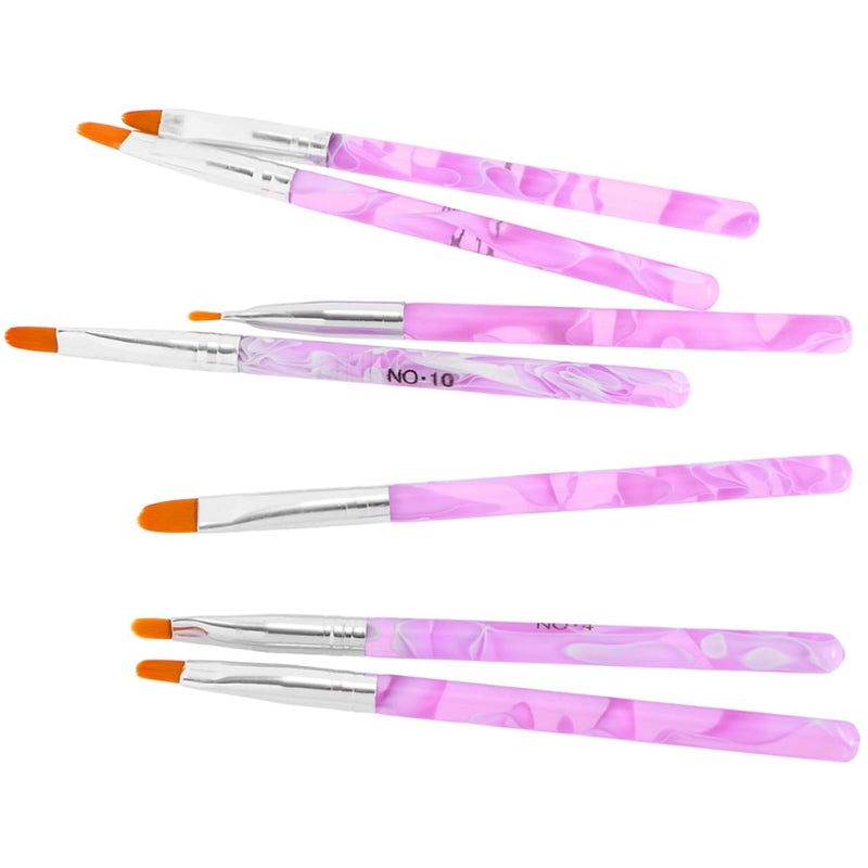 14 قطعة من مجموعة فرش فن الأظافر بالجل بالأشعة فوق البنفسجية مع قلم البناء لعمل المانيكير والرسم التفصيلي - Image 1