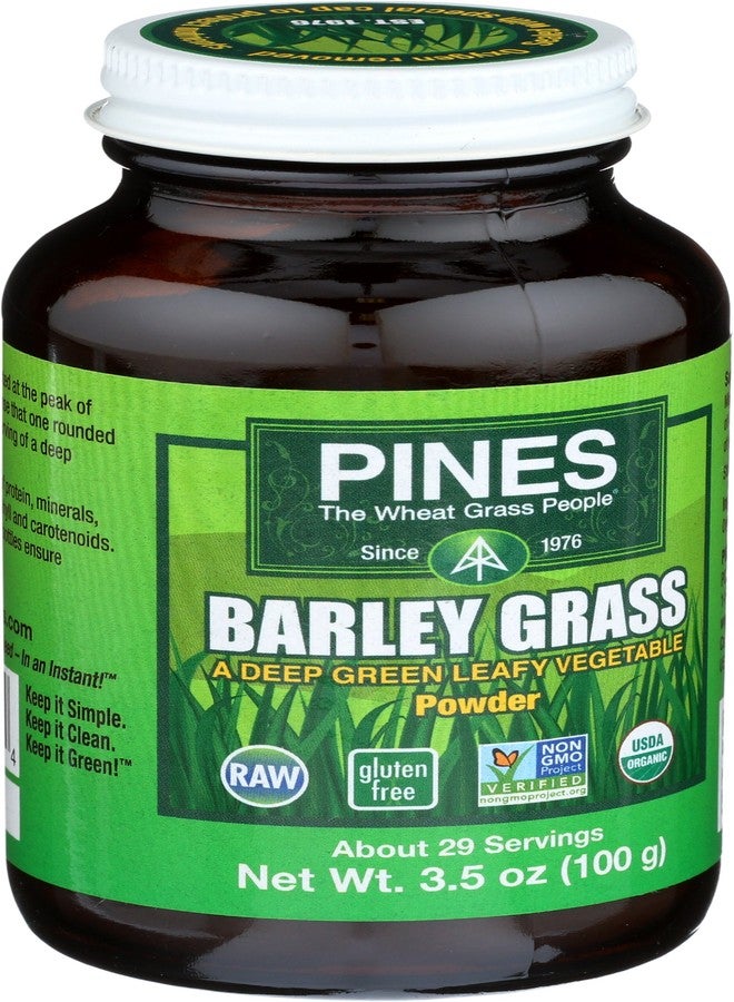 Pines 100% Barley Grass Powder 3.5 oz Powder - Image 2