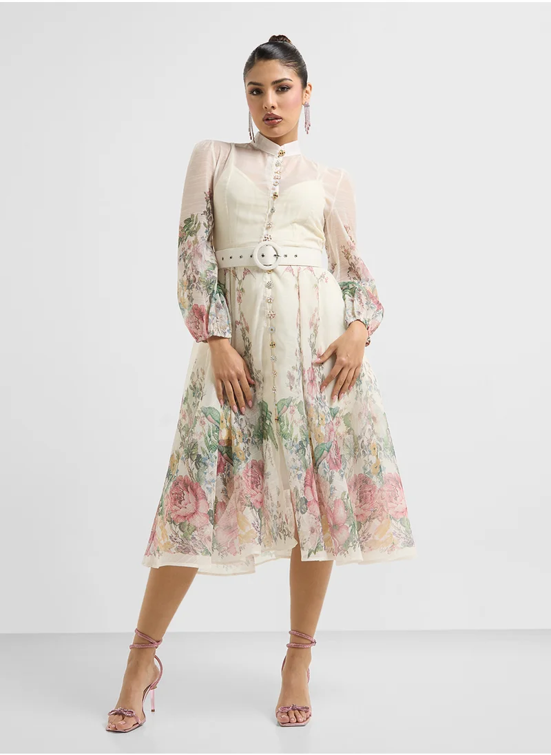 خزانة Floral Print Dress