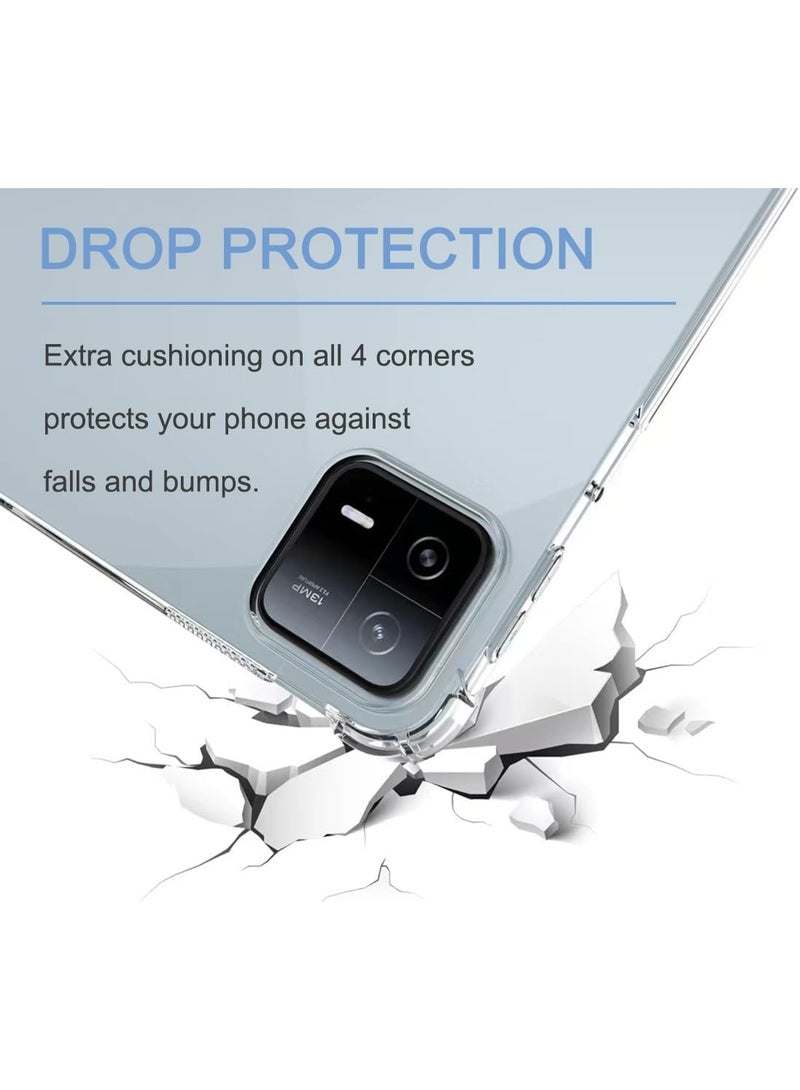 Clear Case for Xiaomi Pad 6/6 Pro 11 Inch, Ultra Transparent Soft TPU Protective Cover, Lightweight Flexible Silicone Shockproof Rugged Back Case - Image 2