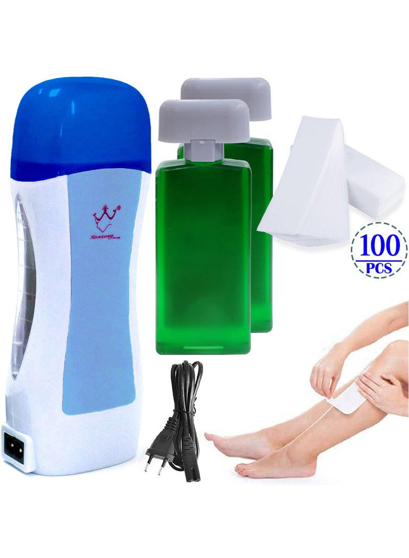 كونسونج بيوتي طقم جهاز تسخين الشمع + عبوة الشمع + أوراق إزالة الشعر + مجموعة عصي فرد الشمع - Image 1