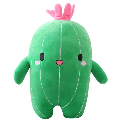 NatureMan Cactus Stuffed Plant Plush Toy with Smile Face Super Cute Soft Cactus Plush Pillow Creative Plush Plant Cactus Decoration Great Birthday Gift for Kids Girls Boys Small - Image 1