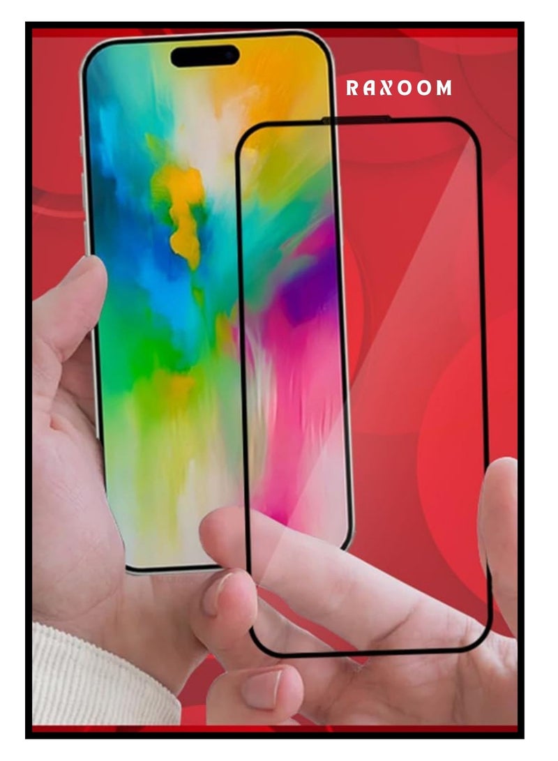 Raxoom Screen Protector for iPhone 16 Pro Max , Tempered Glass 9H Case Friendly, HD Clear, Anti- Scratch, Oil Proof, Anti- Fingerprint, (black) - Image 1