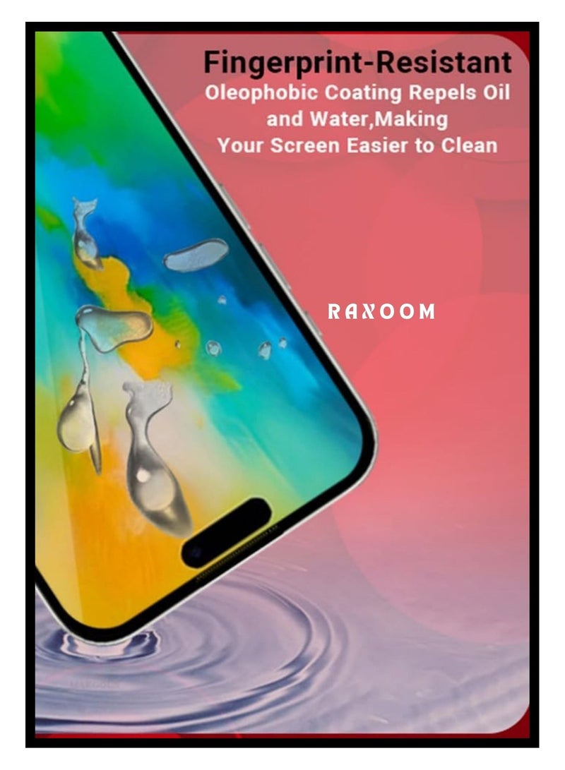 Raxoom Screen Protector for iPhone 16 Pro Max , Tempered Glass 9H Case Friendly, HD Clear, Anti- Scratch, Oil Proof, Anti- Fingerprint, (black) - Image 2