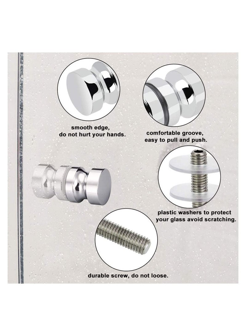 KASTWAVE 2 Set Shower Screen Handle Bathroom Door Handle Knob with Solid Stainless Steel for Replacement Groove Glass Door(Install Screw 7.5mmx30mm) - Image 3