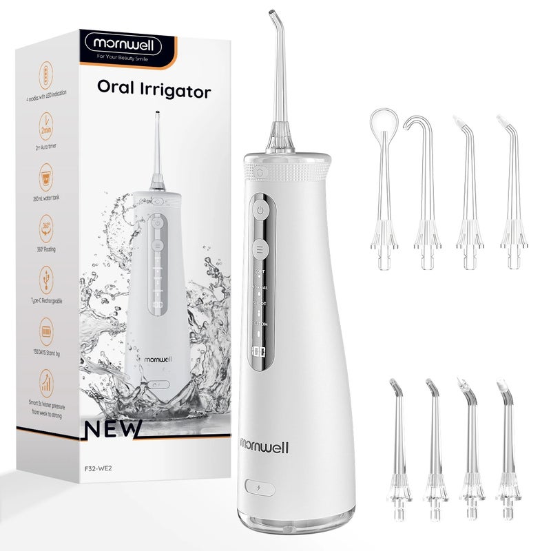 Mornwell F32 Water Floss Oral Teeth Whitening Home Appliance Sonic Water Flosser 260ML Tank Teeth Cleaner Oral Water Jet - Image 1