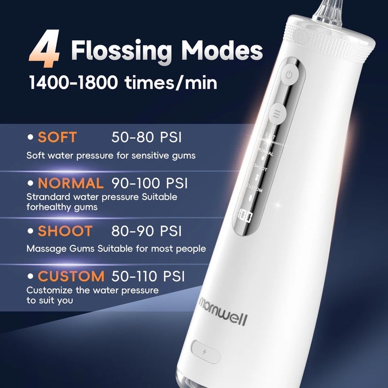 Mornwell F32 Water Floss Oral Teeth Whitening Home Appliance Sonic Water Flosser 260ML Tank Teeth Cleaner Oral Water Jet - Image 3