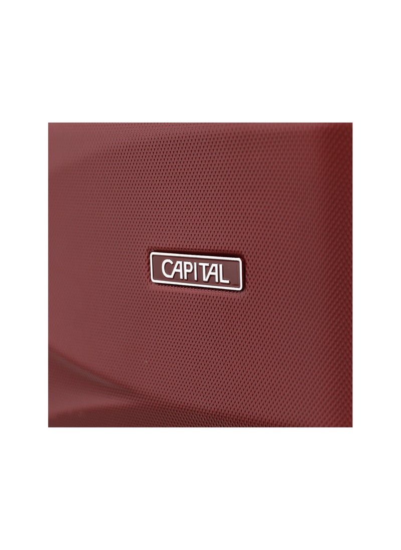 CAPITAL Hardside Luggage Trolley Bag 3 Pieces Set,Burgundy (S-20",M-24",L-28")  - Image 3