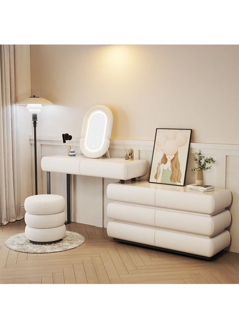 Multifunctional Dresser Makeup Vanity Dressing Table with Drawers and Chair 120 CM