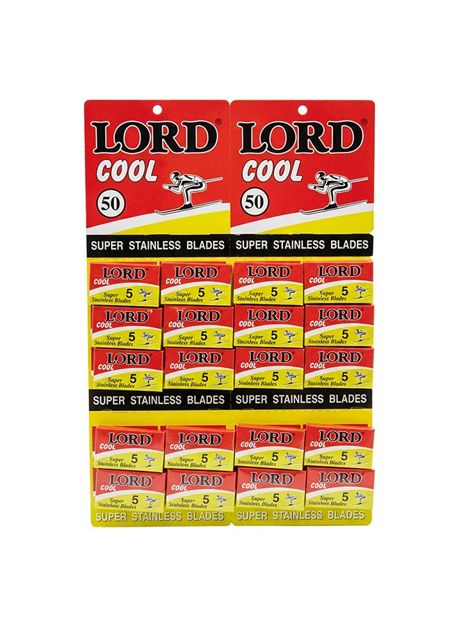 LORD Cool Double Edge Razor Blades 5pcs – Stainless Steel (Red/Yellow)