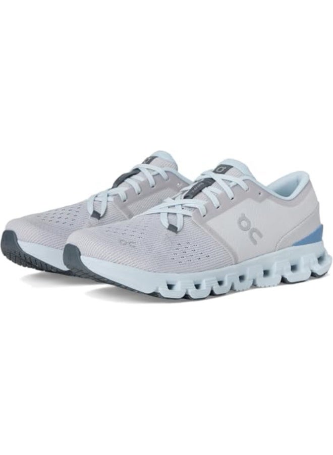 On Running Cloud X 4 Unisex Sneakers, Silver Chambray - Image 4