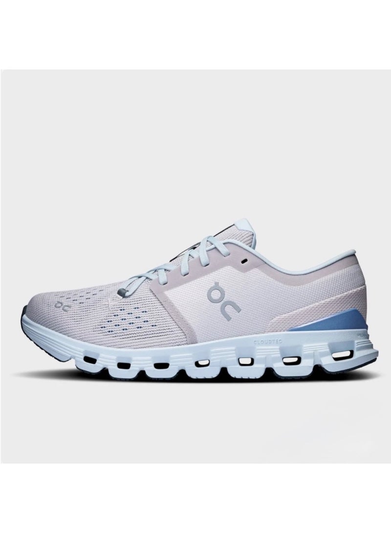 On Running Cloud X 4 Unisex Sneakers, Silver Chambray - Image 2