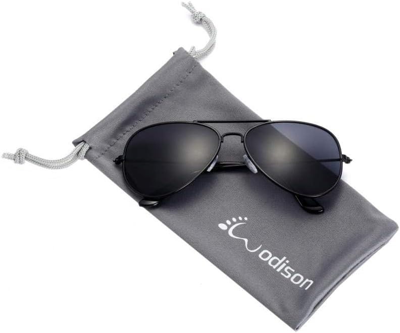 WODISON Classic Kids Sunglasses Bulk Reflective Metal Frame Children Eyeglass 2 Pack - Image 3