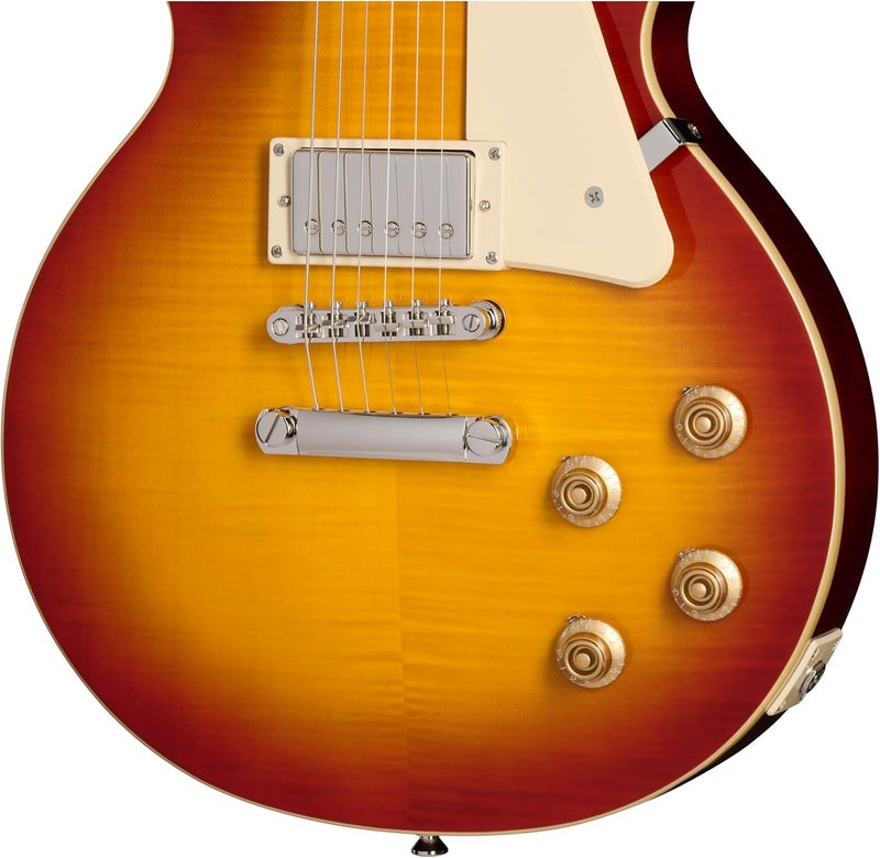 Epiphone Inspired by Gibson Les Paul Standard 50s Electric Guitar, Washed Cherry Sunburst with Gig Bag - Image 3