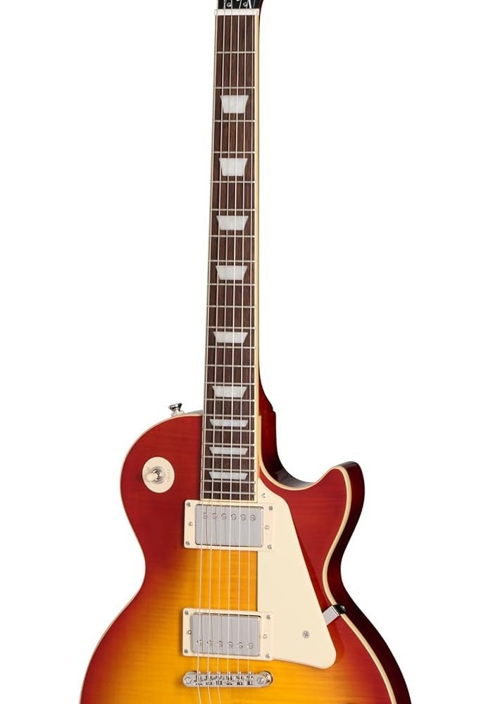 Epiphone Inspired by Gibson Les Paul Standard 50s Electric Guitar, Washed Cherry Sunburst with Gig Bag - Image 1