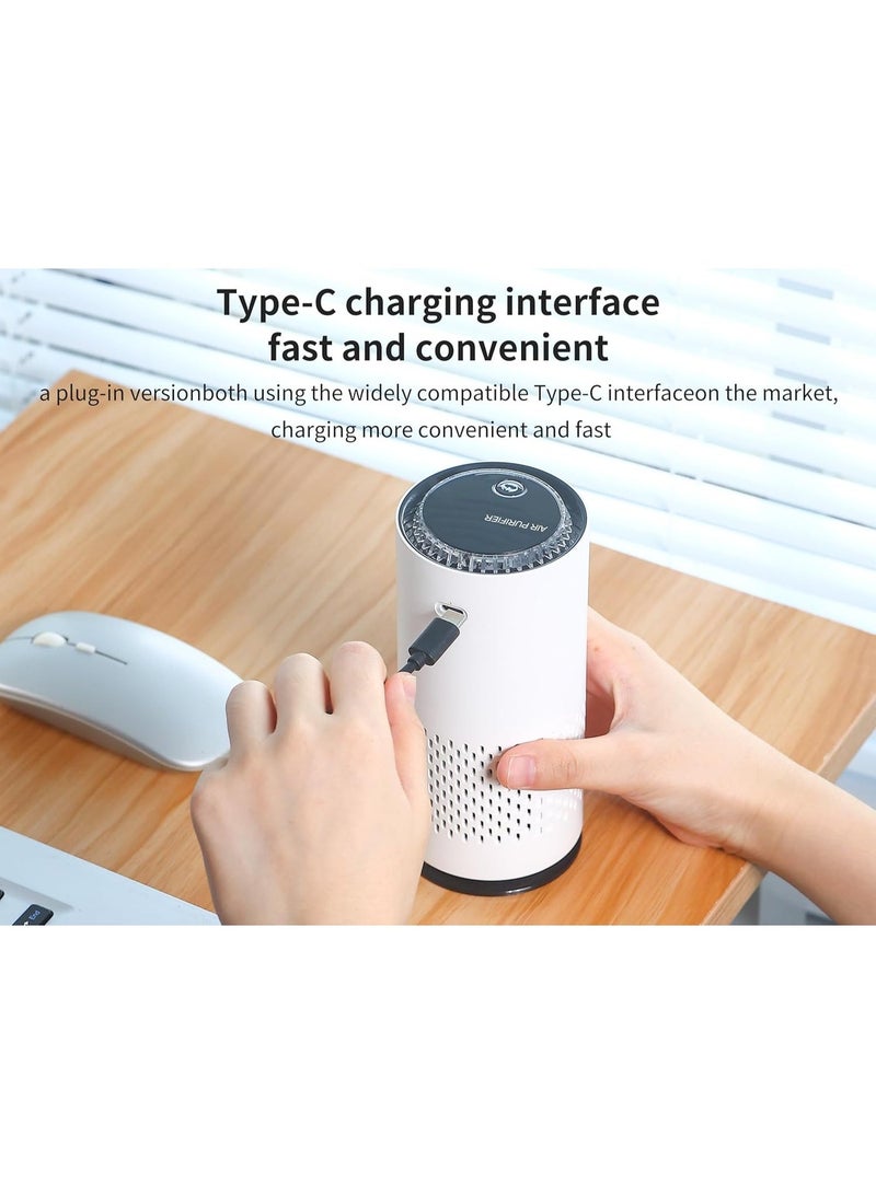 Portable Car and Home Air Purifier with Activated Carbon Filter, Wireless Operation, Aromatherapy & LED Light - Image 3