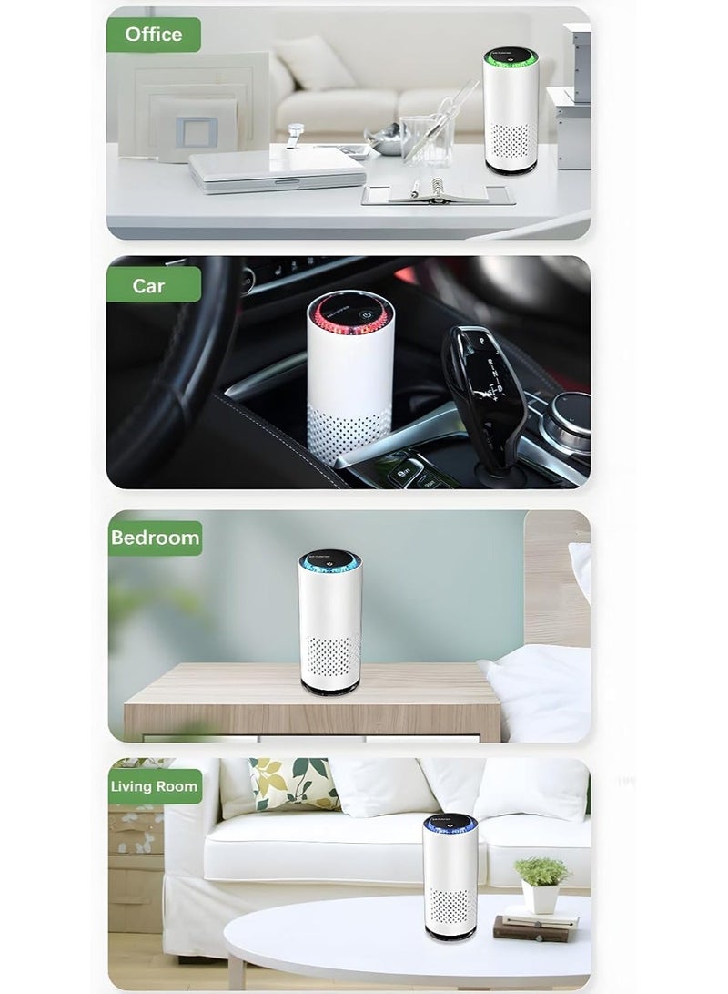 Portable Car and Home Air Purifier with Activated Carbon Filter, Wireless Operation, Aromatherapy & LED Light - Image 5