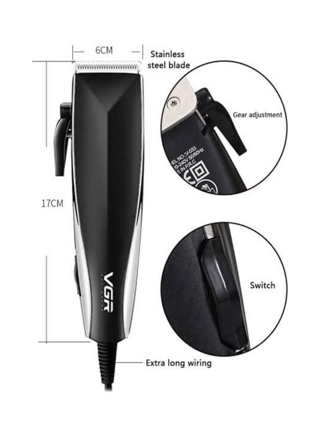 VGR V-033 Professional Hair Clipper Black/Silver - Image 2
