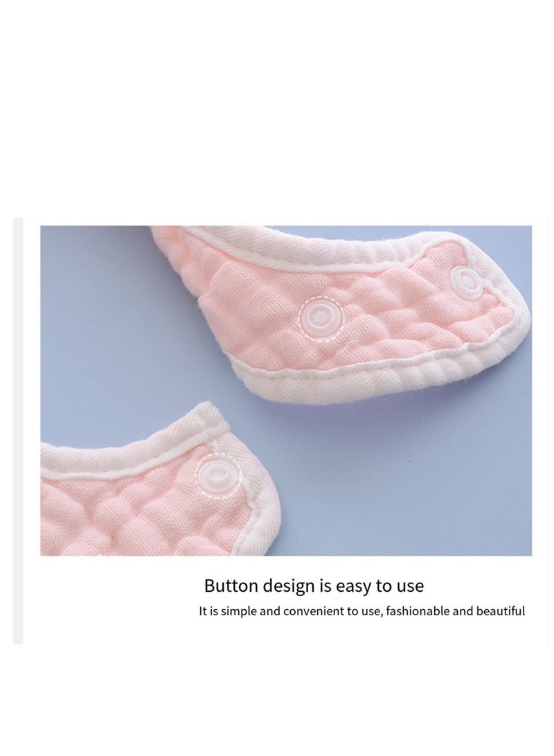 6PCS Cotton Baby Bib Set Children's Gauze Mouth Towel U-Shaped Bib - Image 4