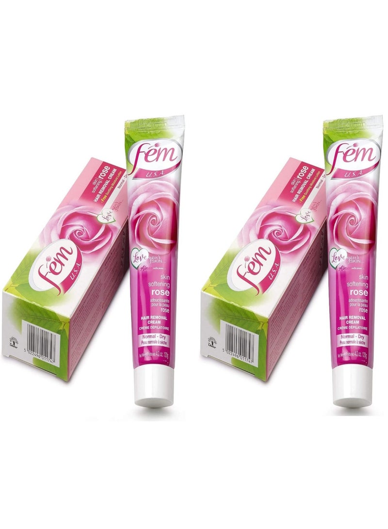 Fem Hair Removal Cream Rose 120g 2Pack - Image 1