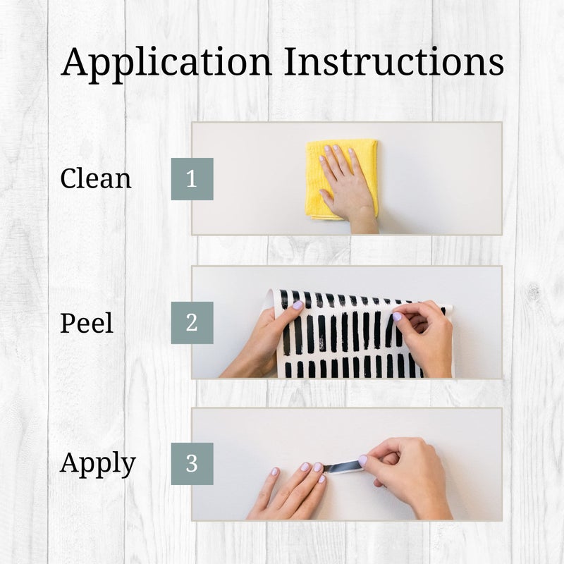 WALL PALZ Watercolor Black Line Wall Decals - Set of 270 Vinyl Black Lines Wall Stickers for Nursery Bedroom Bathroom Classroom Decor Removable Peel and Stick Indoor Wall Decor - Image 5