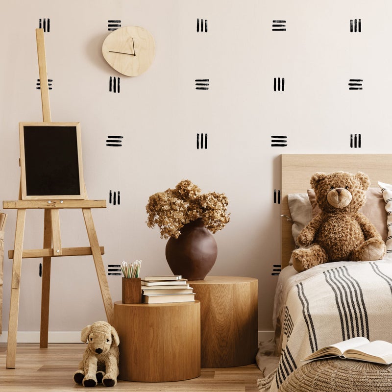 WALL PALZ Watercolor Black Line Wall Decals - Set of 270 Vinyl Black Lines Wall Stickers for Nursery Bedroom Bathroom Classroom Decor Removable Peel and Stick Indoor Wall Decor - Image 2