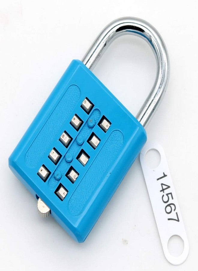 TEMEILI MIONI 10 Position Button Combination Padlock, 5 Position Locking Mechanism, bluexi15:18 - Image 5