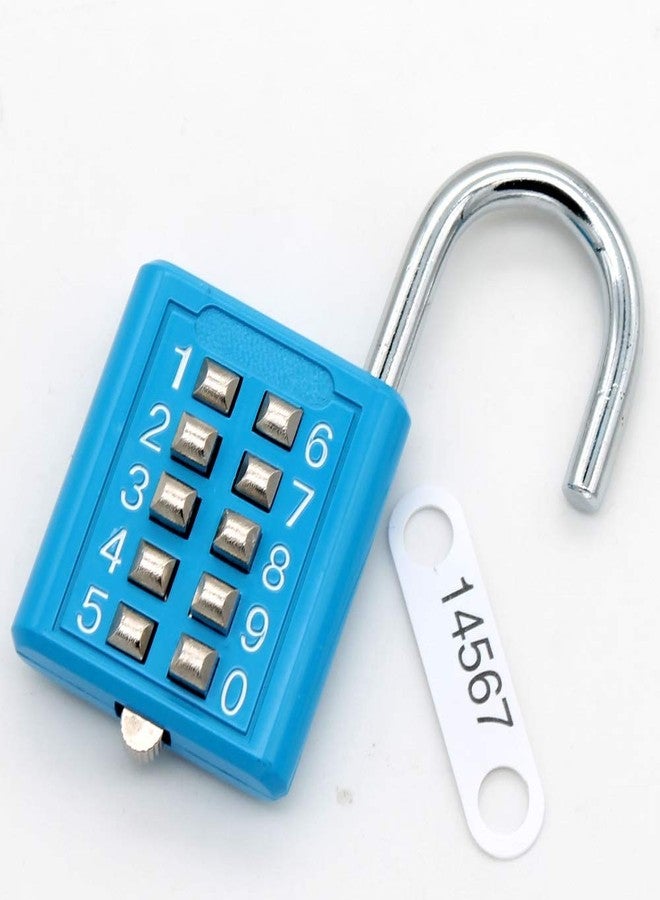 TEMEILI MIONI 10 Position Button Combination Padlock, 5 Position Locking Mechanism, bluexi15:18 - Image 4
