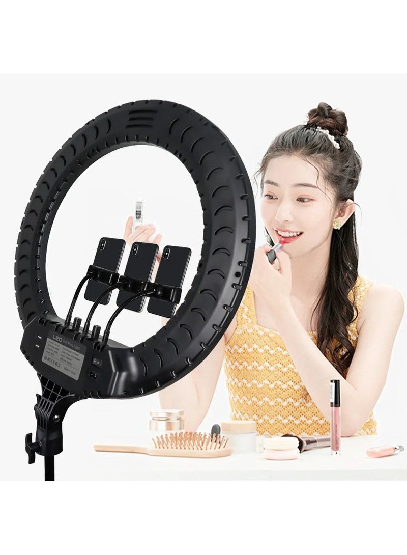 Pama Ring Light With Photography tripod Stand And Remote Control for tiktok snapchat youtube online streaming 21-inch Big Selfie light RL-21 with Remote Black - Image 2