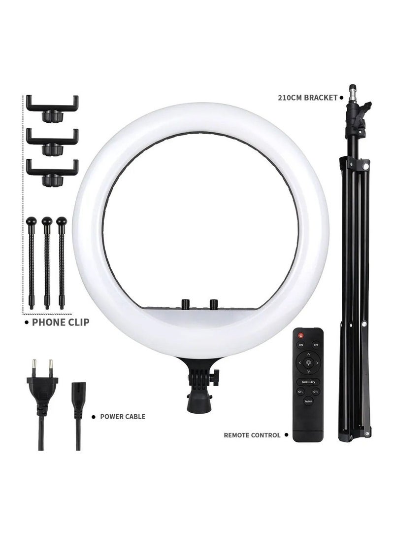 Pama Ring Light With Photography tripod Stand And Remote Control for tiktok snapchat youtube online streaming 21-inch Big Selfie light RL-21 with Remote Black - Image 3