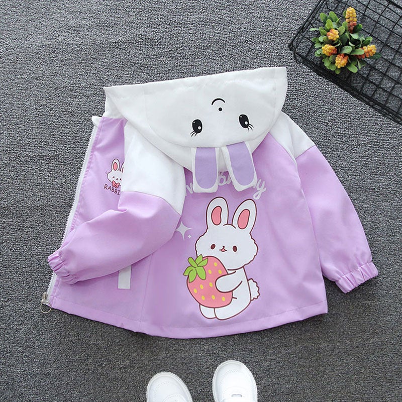 Baby Girl'S Outwear, Fashionable Spring & Fall Boys' Clothing Windbreaker Tops, Kidsren'S Color Matching Jackets, Girls' Spring Clothing - Image 3