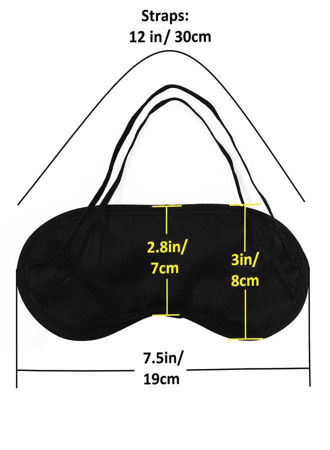 PorsMing Sleep Eye Mask Blindfold with Nose Pad and Elastic Strap, 4 Layers, Black, Pack of 30 - Image 5
