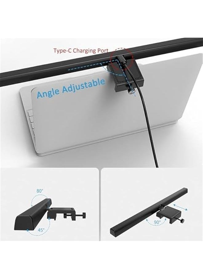 Monitor Light Bar for Video Calls, LED Computer Monitor Lights Touch Control Dimmable Timer Switch, USB Powered Angle Adjustable 13 Eye Caring Reading Lamp Bar for Office/Home/Game