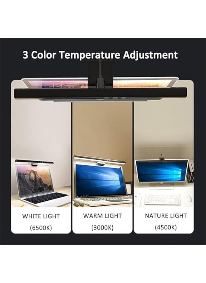 Monitor Light Bar for Video Calls, LED Computer Monitor Lights Touch Control Dimmable Timer Switch, USB Powered Angle Adjustable 13 Eye Caring Reading Lamp Bar for Office/Home/Game