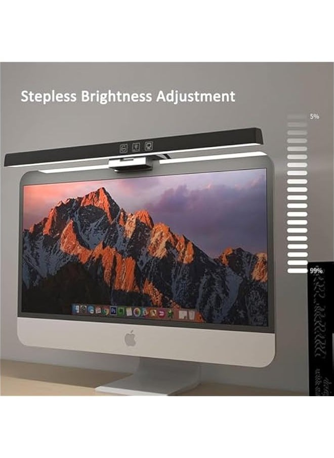 Monitor Light Bar for Video Calls, LED Computer Monitor Lights Touch Control Dimmable Timer Switch, USB Powered Angle Adjustable 13 Eye Caring Reading Lamp Bar for Office/Home/Game