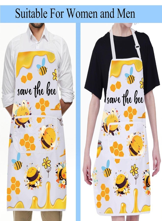 BNQL Bee Apron Bee Bee Gifts for Bee Lover Queen Bee Gifts Bee Kitchen Apron Bumble Honey Bee Apron Save The Bees Chef Apron - Image 5