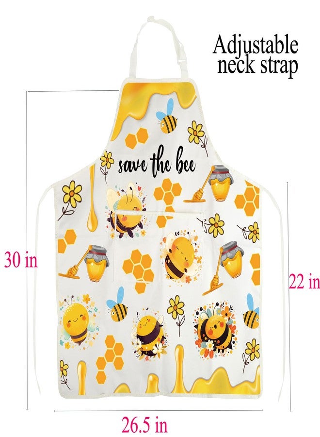 BNQL Bee Apron Bee Bee Gifts for Bee Lover Queen Bee Gifts Bee Kitchen Apron Bumble Honey Bee Apron Save The Bees Chef Apron - Image 2