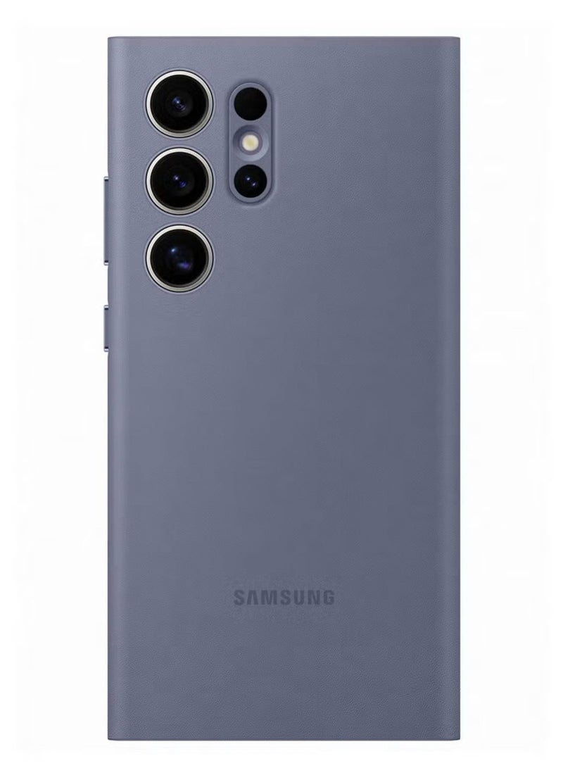 حافظة محفظة ذكية لهاتف Galaxy S24 Ultra باللون البنفسجي الداكن - Image 2