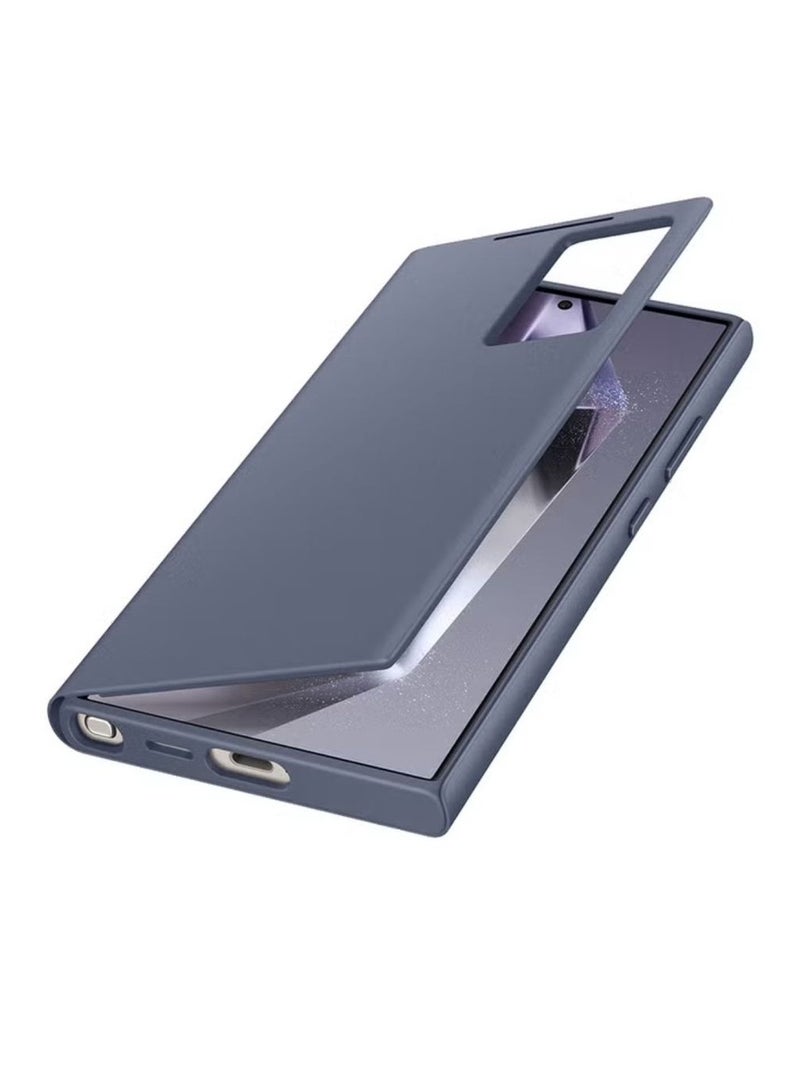 حافظة محفظة ذكية لهاتف Galaxy S24 Ultra باللون البنفسجي الداكن - Image 5