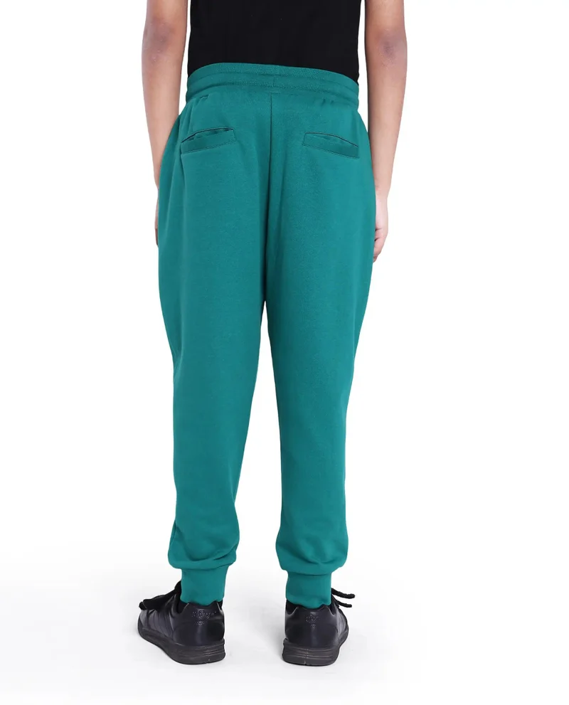 Rare Ones Rare Ones Kids Kolt Green Cotton Poly Solid Trackpant