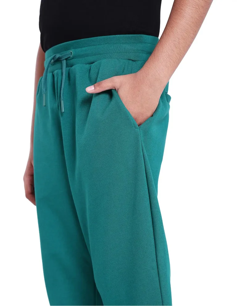 Rare Ones Rare Ones Kids Kolt Green Cotton Poly Solid Trackpant