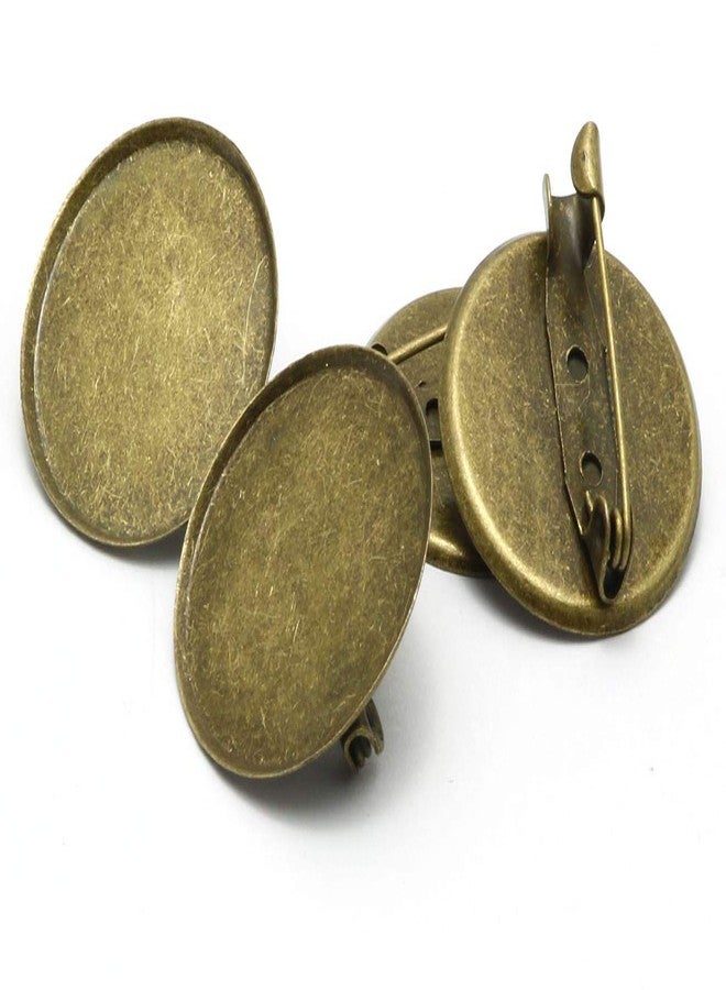 RuiLing 100pcs 2.5cm Bronze Brooch Clasps Pin Disk Base Disc Blank Thicken Cabochon Trays for Badge DIY Jewelry Craft Making Decoration Accessories - Image 2