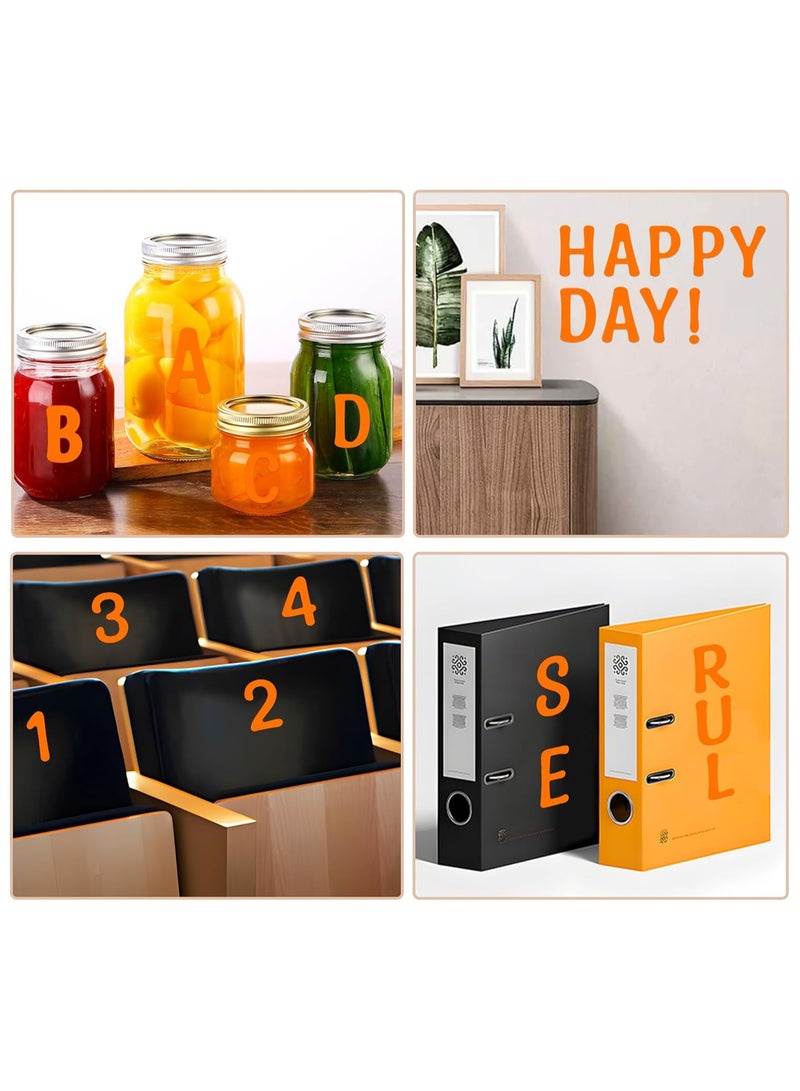 غنافوتو 12 ورقة 1512 قطعة ملصقات حروف ملونة ملصقات حروف وأرقام ملصقات ذاتية اللصق لحروف DIY، لافتات، دفاتر ملاحظات، ديكور الفصول الدراسية، الأبواب، كل ورقة تحتوي على 126 حرفًا - Image 5