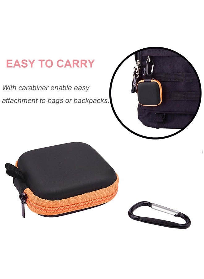 5Pcs Mini Earphone Case Portable Ear Bud Earphone Protective Cover Headphone Storage Pouch Travel Organizer Square Carrying Hard Shell Zipper Bag for Earphone Usb Cable - Image 4