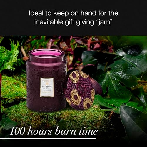Voluspa Santiago Huckleberry, Large Candle Jar, 18 oz, 100 Hour Burn Time, Coconut Wax for Clean Burning, Handcrafted in the USA - Image 5