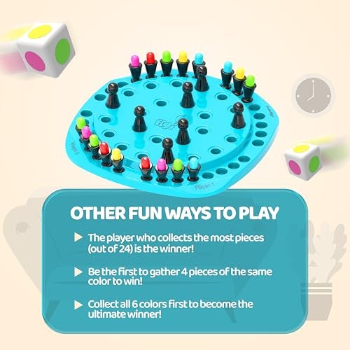 FLYI Memory Chess Game for Kids & Adults, Memory Match Stick Chess Game for 3+ Years, Blowest Colorful Funny Block Color Matching Game Montessori Brain Booster Board Game, Brain Training Board Games - Image 5