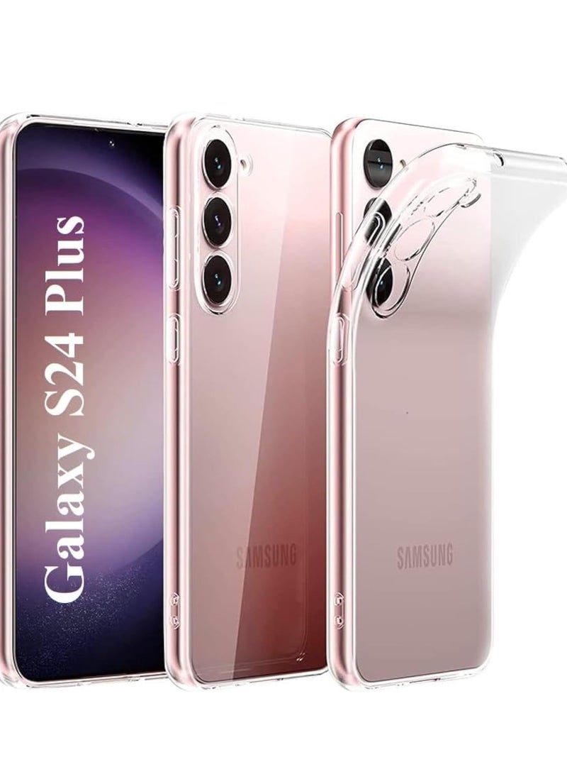 MIGOFAST Samsung S24 Plus Case Clear Slim Thin Flexible TPU with Scratch-Resistant Gel Rubber Soft Silicone Protective Phone Case Cover Galaxy S24 Plus Clear - Image 1