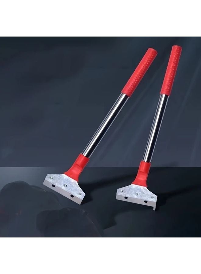 سكين تنظيف مع 10 قطعة شفرة أداة كشط من الفولاذ المقاوم للصدأ مقبض أحمر مريح - Image 4