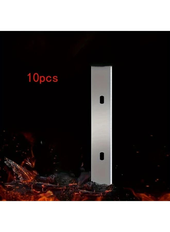 سكين تنظيف مع 10 قطعة شفرة أداة كشط من الفولاذ المقاوم للصدأ مقبض أحمر مريح - Image 3